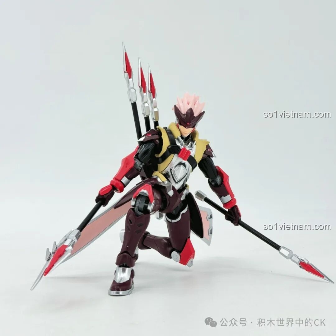 Mô hình Keeppley 78034 Robot Mã Siêu Người Sống Sót tạo dáng chiến đấu cuối cùng, thể hiện sự linh hoạt và vẻ ngoài ấn tượng của chiến binh cơ giáp hoàn chỉnh.