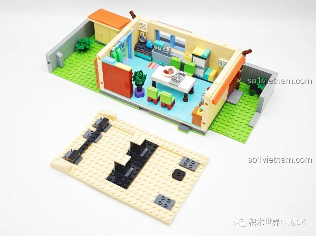 Phần mái nhà của khu vực bếp trong bộ xếp hình Ngôi nhà phong cách Nhật Bản của Nobita Keeppley K20422.