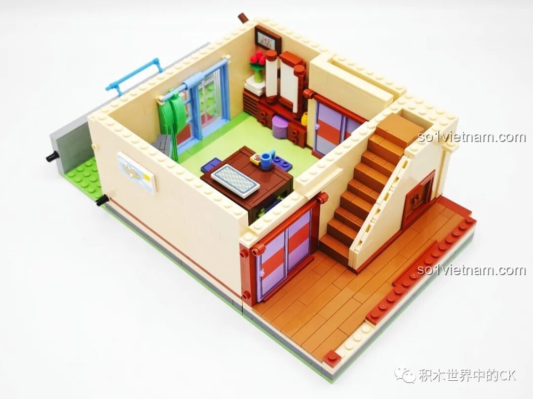 Hoàn thiện cấu trúc tầng trệt của bộ lắp ghép Keeppley K20422 Ngôi nhà của Nobi Nobita.