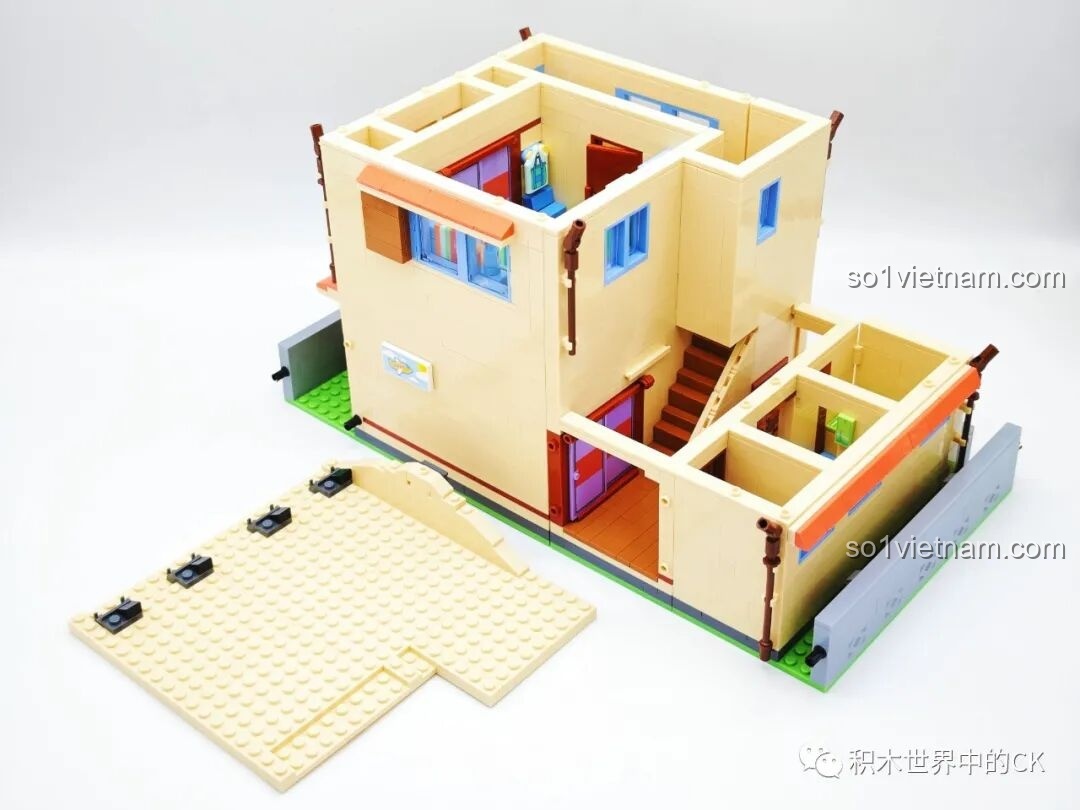 Minifigure Doraemon nhìn từ phía trước trong bộ xếp hình Ngôi nhà phong cách Nhật Bản của Nobita Keeppley K20422.