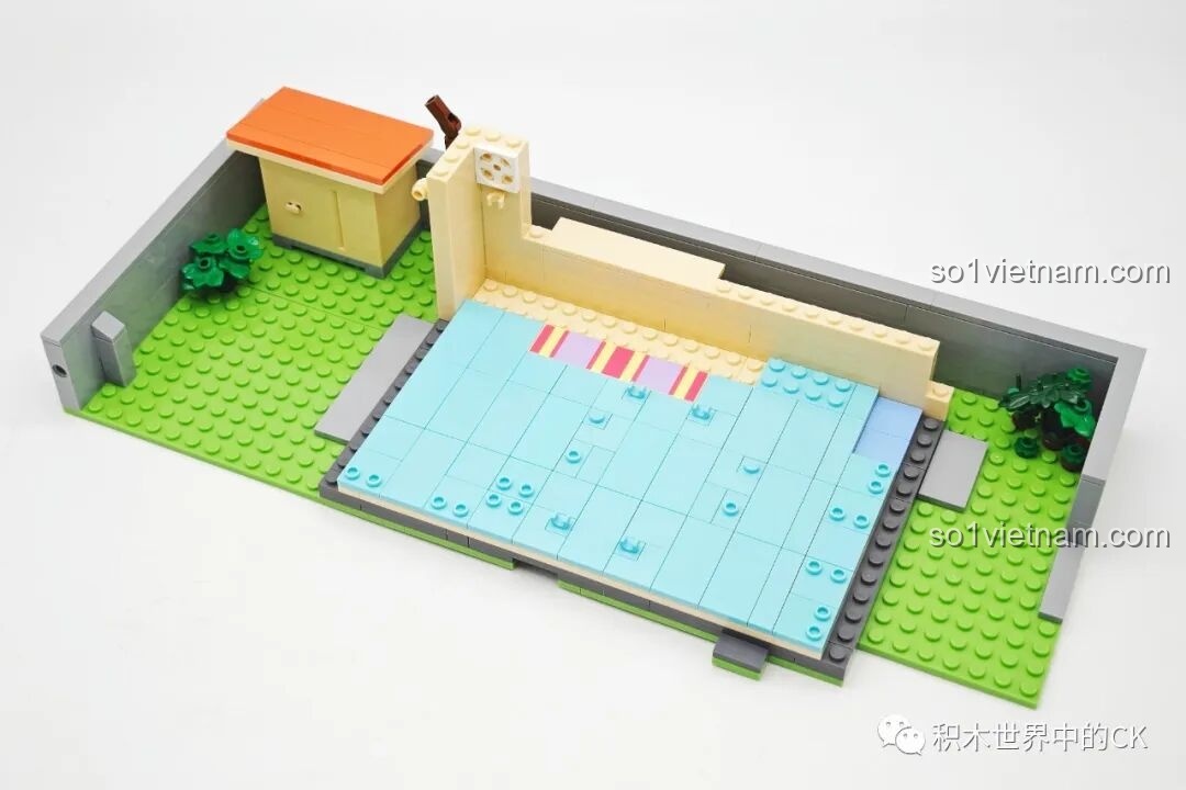 Hoàn thiện phần nền và bắt đầu xây tường cho bộ xếp hình Biệt thự của Nobita Keeppley K20422.