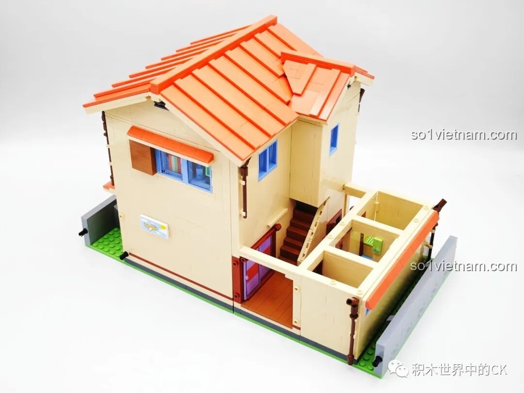 Minifigure Nobita đang nằm trên gối trong bộ xếp hình Biệt thự của Nobita Keeppley K20422.