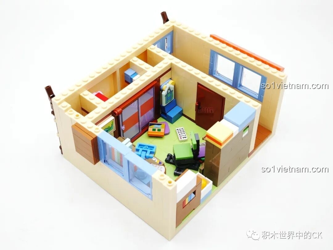 Lắp ráp nội thất phòng khách của bộ lắp ghép Keeppley K20422 Ngôi nhà của Nobi Nobita.