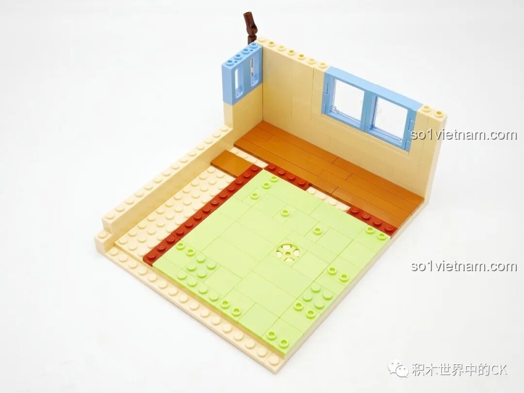 Hoàn thiện phòng Nobita với bàn học, tủ đồ và các chi tiết nhỏ trong bộ đồ chơi xây dựng Ngôi nhà của Doraemon và Nobita K20422.