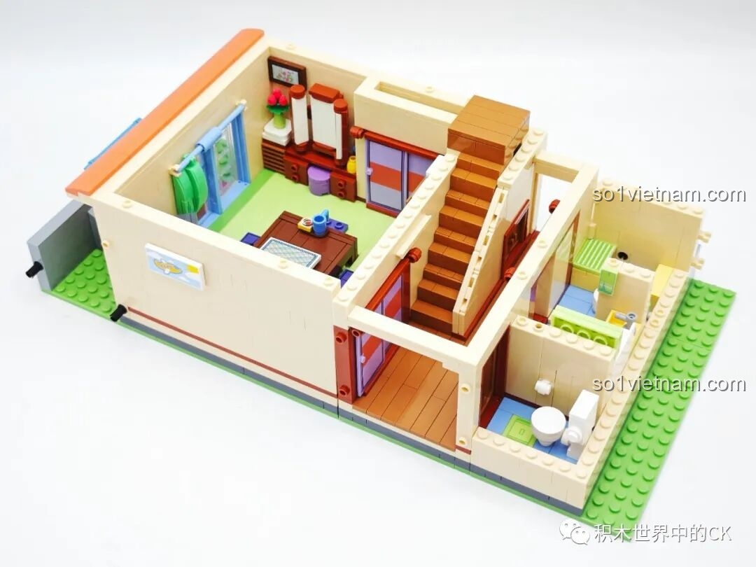 Lắp ráp giường ngủ của Nobita trong bộ xếp hình Biệt thự của Nobita Keeppley K20422.