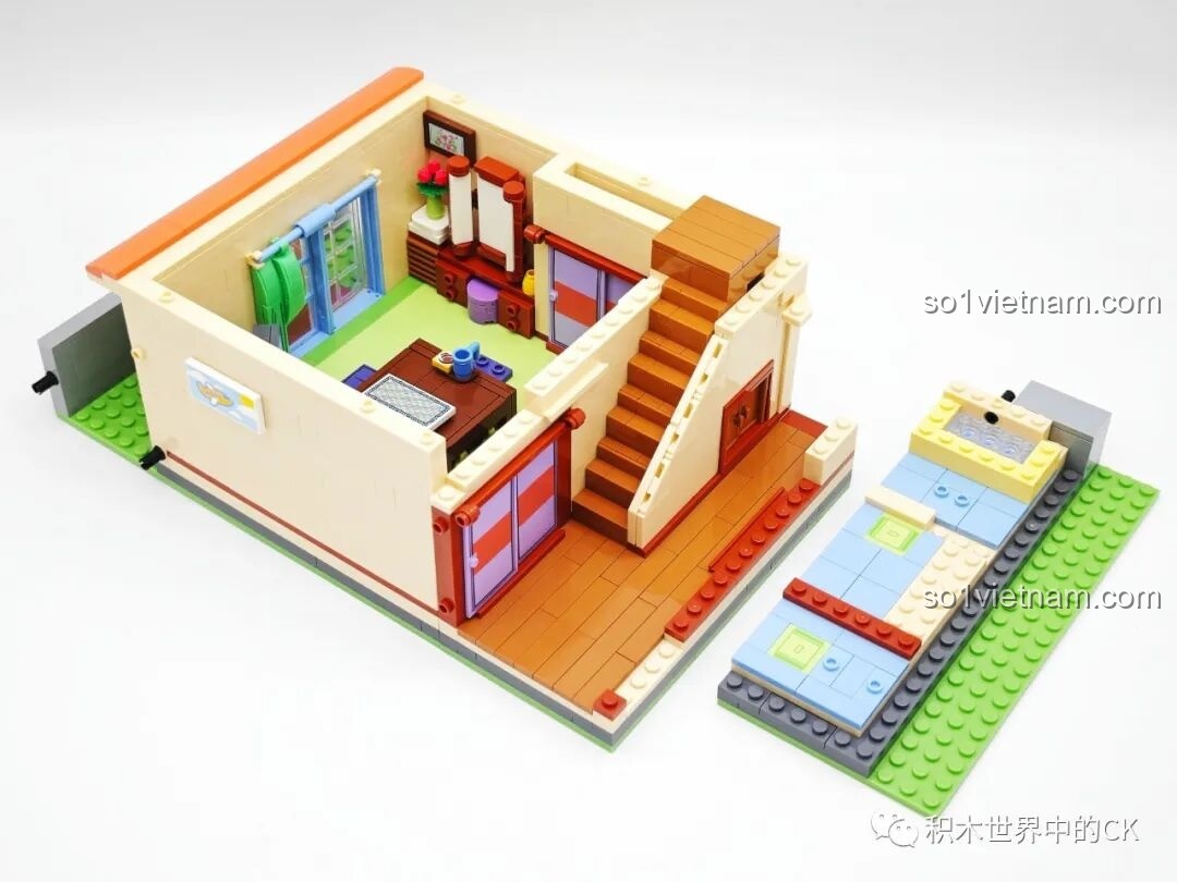 Nền phòng Nobita của bộ đồ chơi xây dựng Ngôi nhà của Doraemon và Nobita K20422.