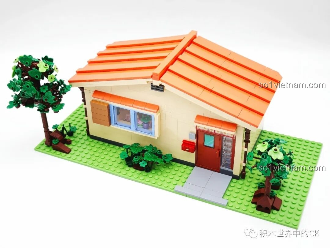 Mặt sau ngôi nhà phong cách Nhật Bản của Nobita K20422 Keeppley đã hoàn thiện.