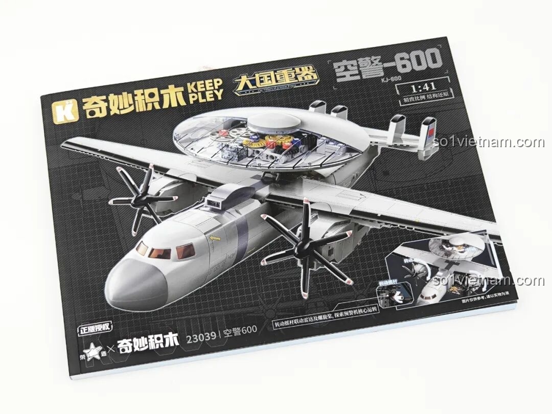 Sách hướng dẫn lắp ráp Keeppley KJ-600 (23039) với hình ảnh máy bay cảnh báo sớm