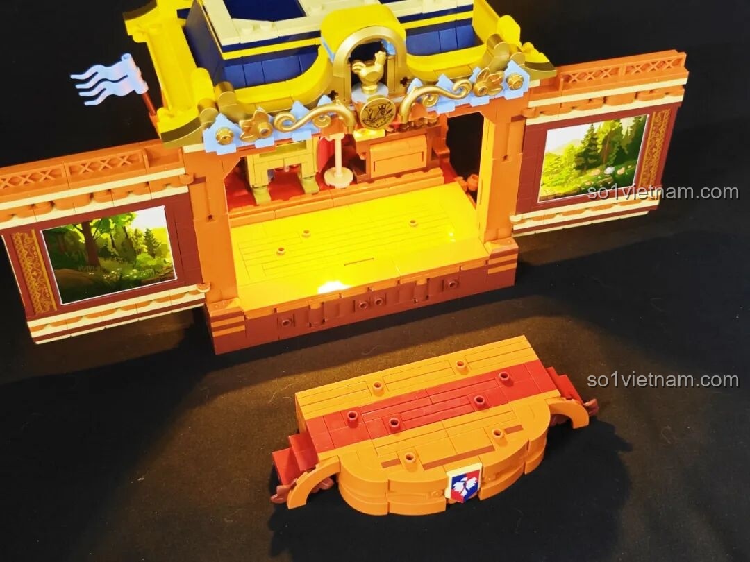 Ánh đèn sân khấu Lumibricks L9063 Đoàn Kịch Biểu Diễn Thời Trung Cổ chiếu sáng phông nền. Nhận xét Lumibricks L9063.