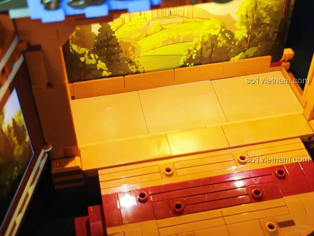 Phông nền cảnh rừng cho sân khấu Lumibricks L9063 Đoàn Kịch Biểu Diễn Thời Trung Cổ. Bộ lắp ghép Lumibricks 9063.