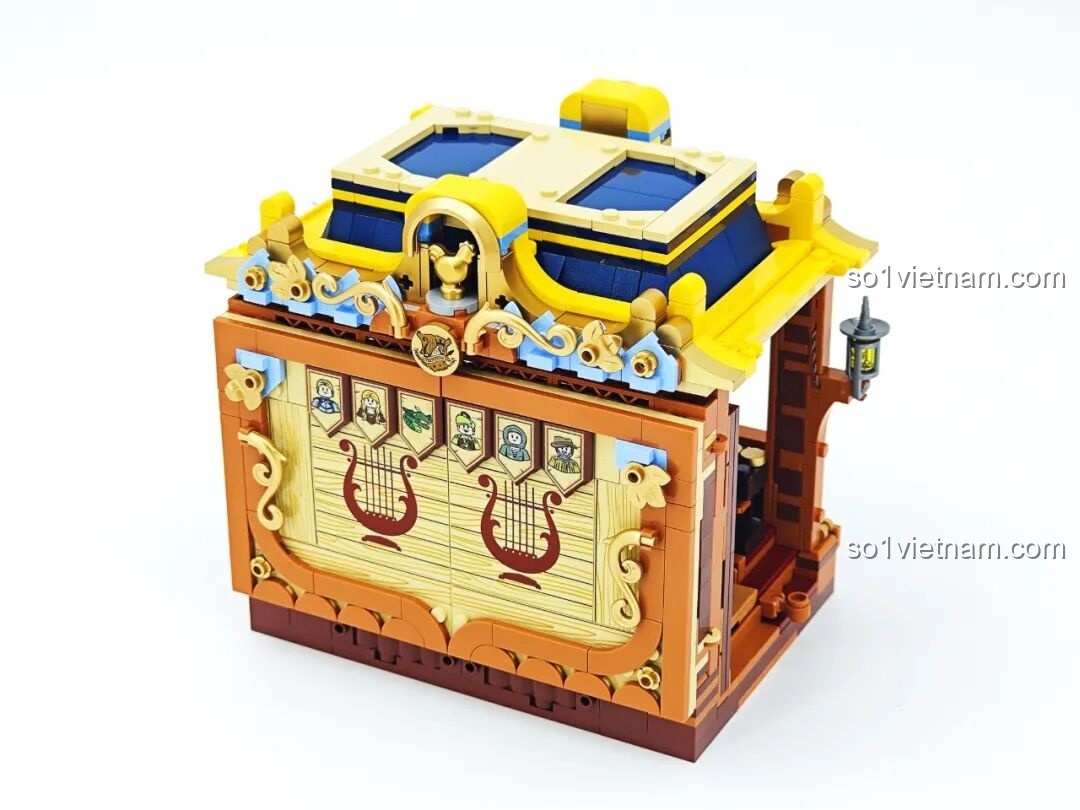 Sân khấu Lumibricks L9063 Đoàn Kịch Biểu Diễn Thời Trung Cổ hoàn thành phần mái vòm và trang trí. Đồ Chơi Sân Khấu Trung Cổ.