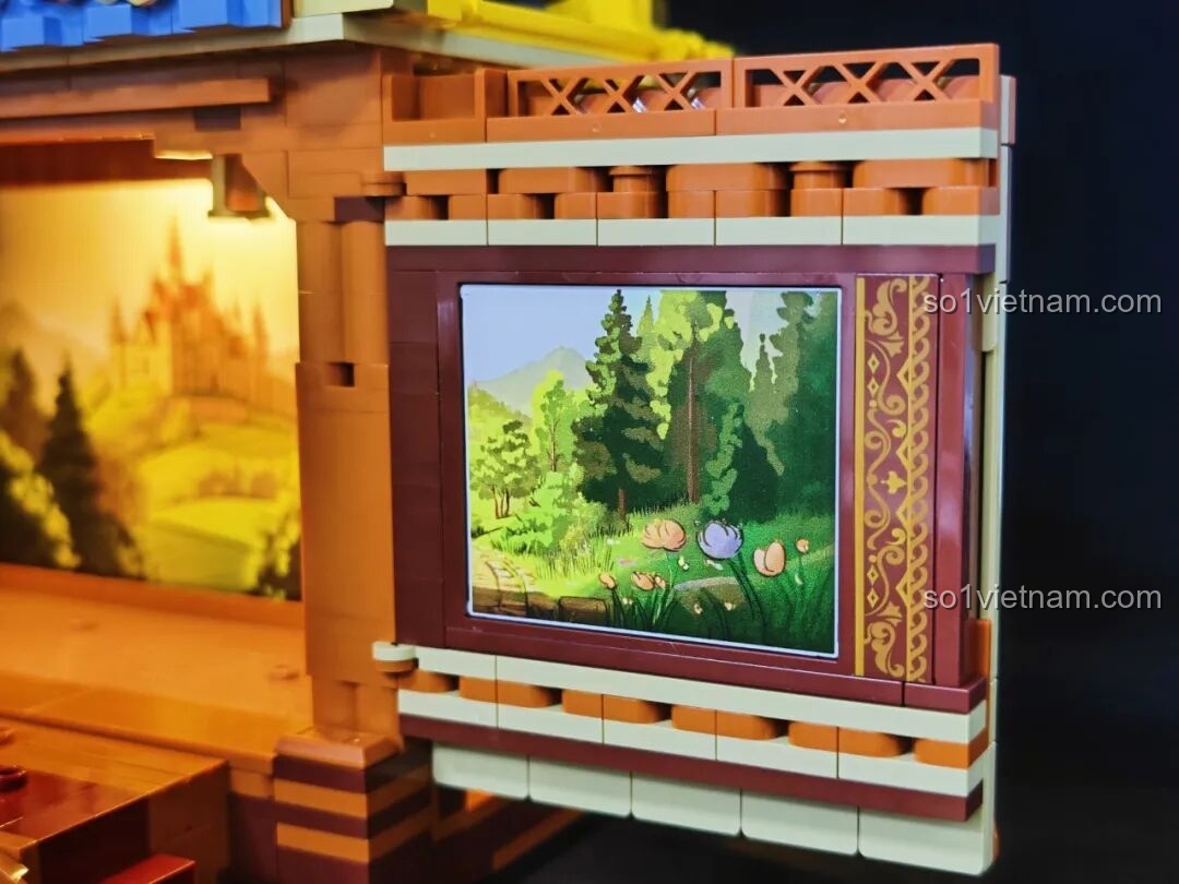 Cách thay thế phông nền sân khấu của Lumibricks L9063 Đoàn Kịch Biểu Diễn Thời Trung Cổ. Sân Khấu Kịch Trung Cổ L9063.