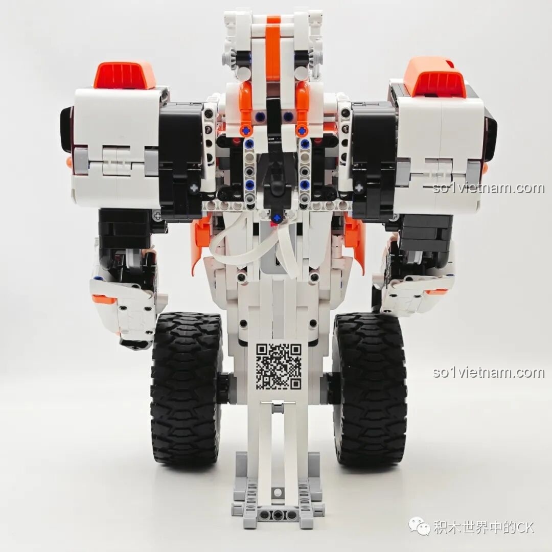 Toàn cảnh mặt sau của Robot 2 Bánh Tự Cân Bằng ONEBOT OBJQR72AIQI, thiết kế đối xứng và chắc chắn.