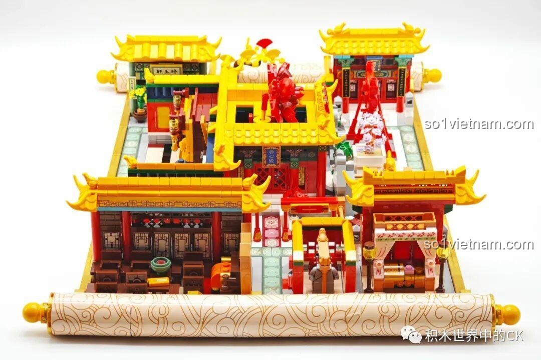 Cận cảnh cung điện phụ trong bộ lắp ghép Board Game Chân Hoàn Truyện: Xuất Phát Nương Nương.