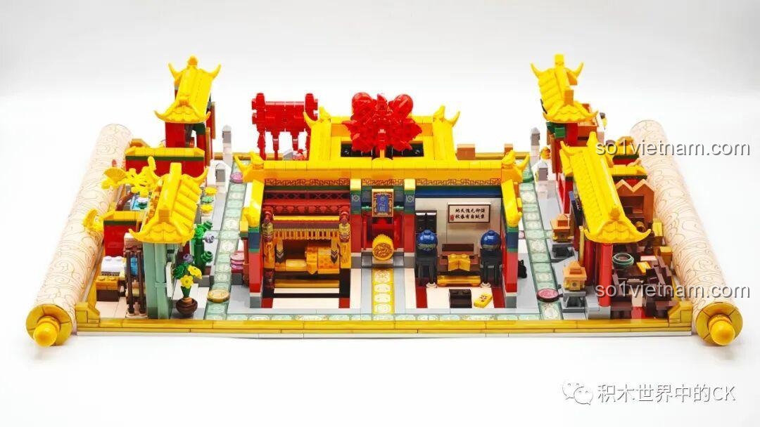 Cận cảnh hồ sen trong cảm nhận Wekki 518 001 Bộ xếp hình Chân Hoàn Truyện.