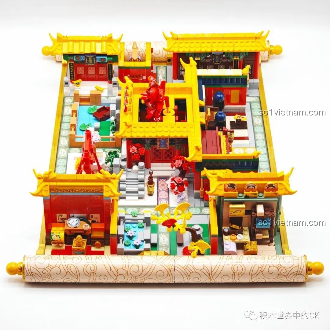 Cận cảnh phòng làm việc thứ hai của review Wekki 001 Bộ xếp hình Chân Hoàn Truyện.