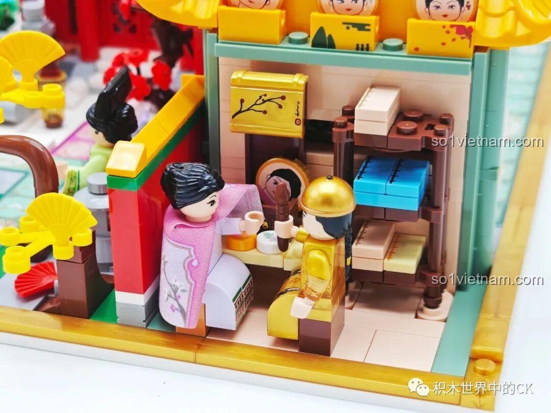 Góc nhìn chéo thứ sáu của bộ đồ chơi 001 giá rẻ.