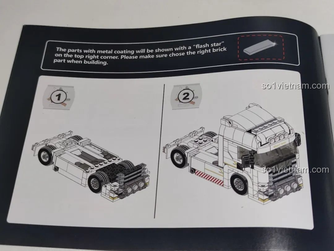 Trang giới thiệu chức năng của xe tải Châu Âu Xbert 66032 trong sách hướng dẫn