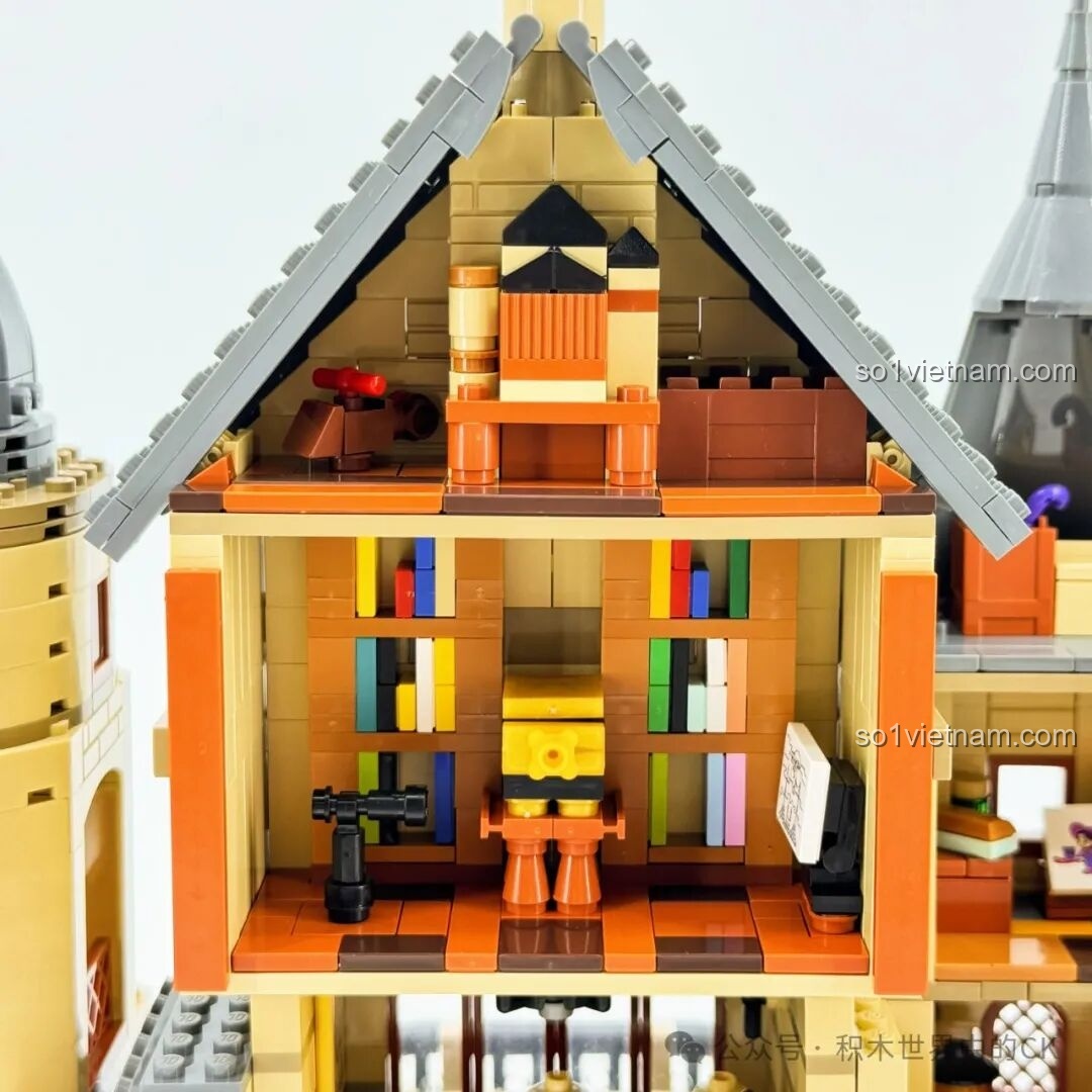 Mặt sau của 5 minifigure trong bộ Học viện Pháp thuật ZHEGAO 613004, cho thấy chi tiết trang phục và kiểu tóc được chăm chút.