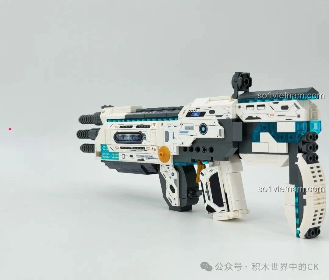 ZHEGAO 918019 Súng trường điện từ Bạch Dương hoàn chỉnh với góc chụp nghiêng từ xa, thể hiện toàn bộ vẻ đẹp.