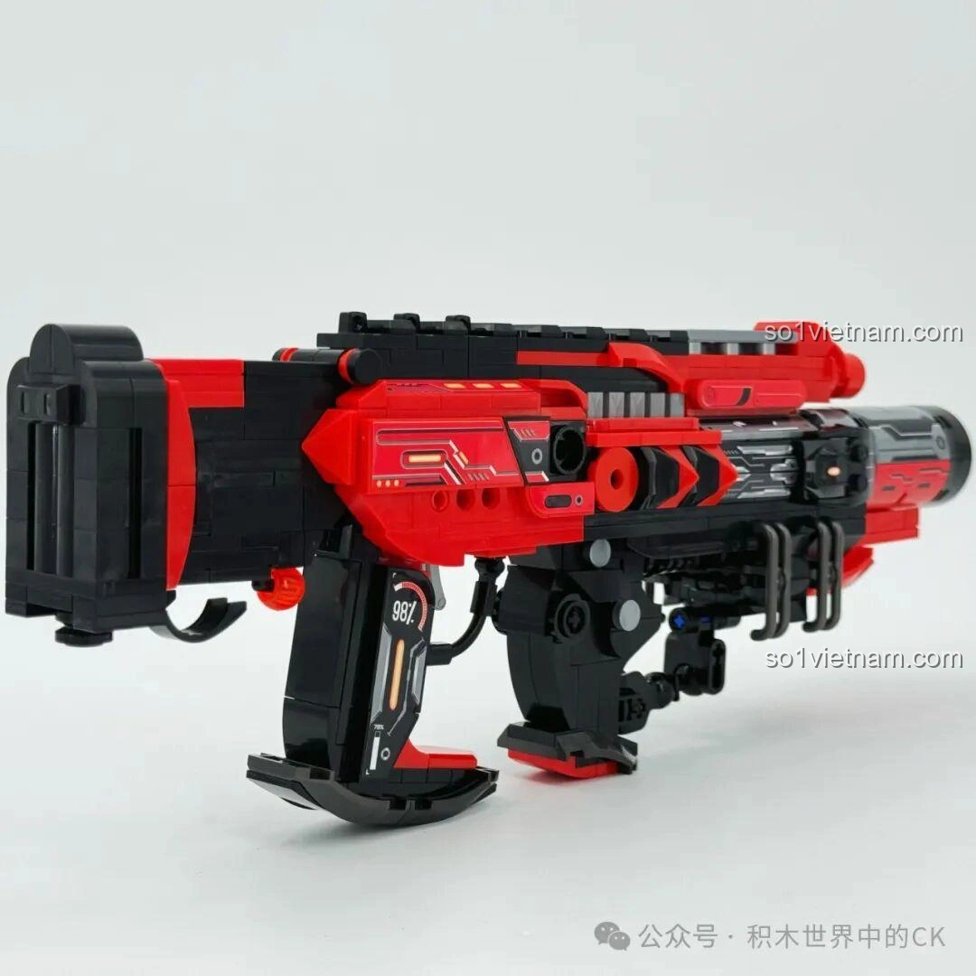 ZHEGAO 918022 Súng phun lửa Sư Tử nhìn từ phía sau, thể hiện chi tiết báng súng và tay cầm.