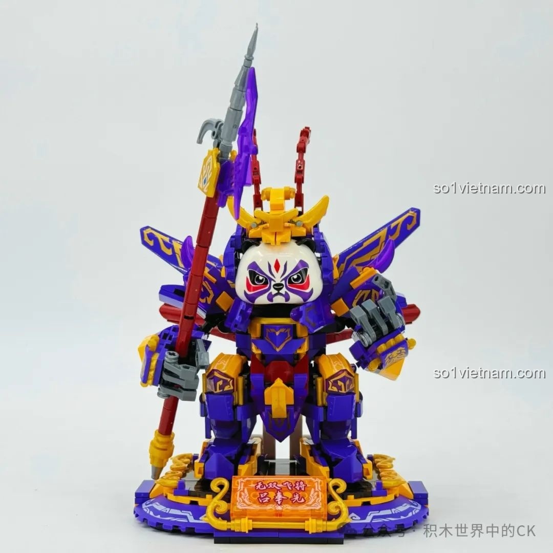 Robot gấu trúc ZHEGAO Quan Vũ tư thế chiến thắng