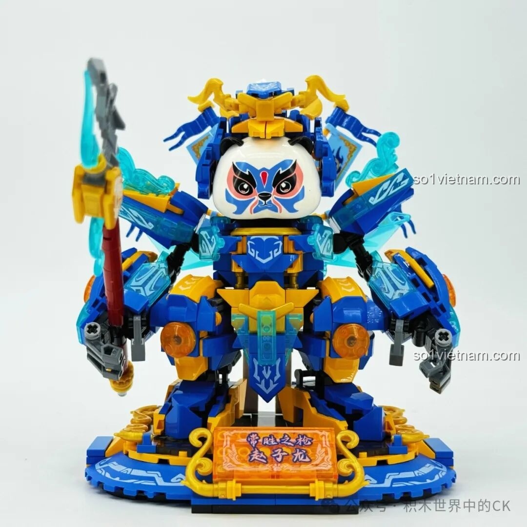 Robot gấu trúc ZHEGAO Quan Vũ tư thế oai phong