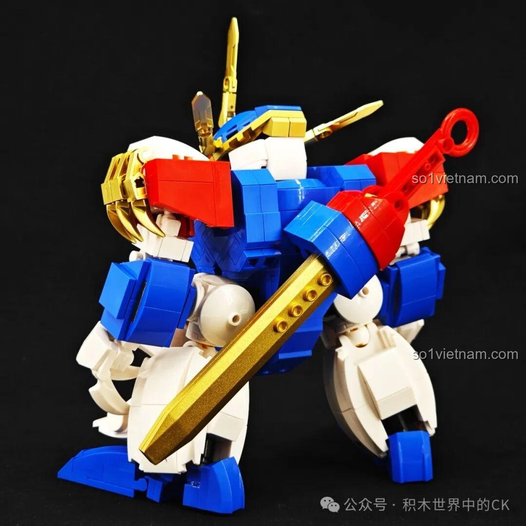 Chi tiết cánh tay vàng của Robot Rồng Thần RyuJinMaru JIESTAR 58205