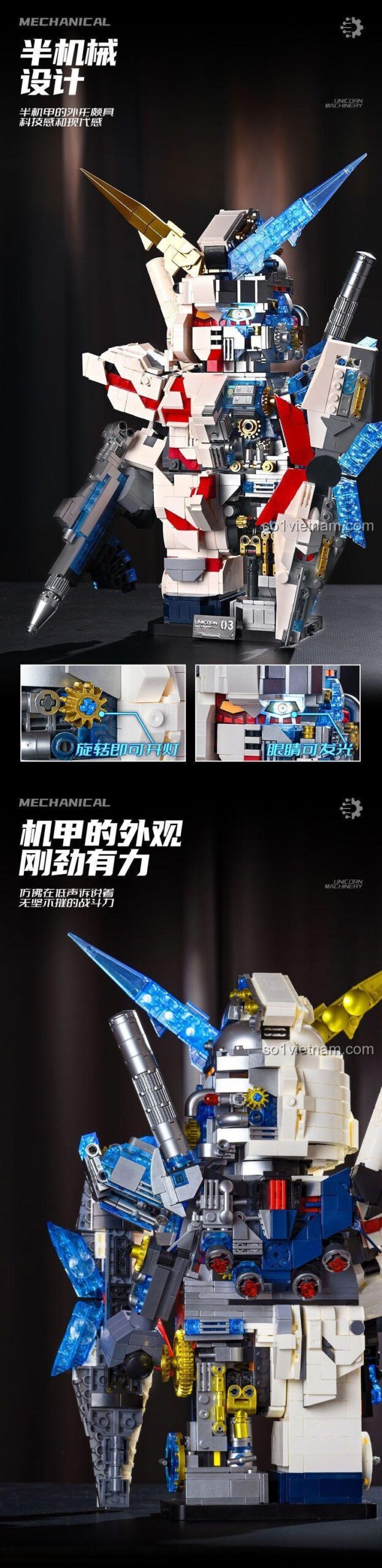 Khám phá chi tiết Robot Unicorn Machinery KuMeiGao 24012