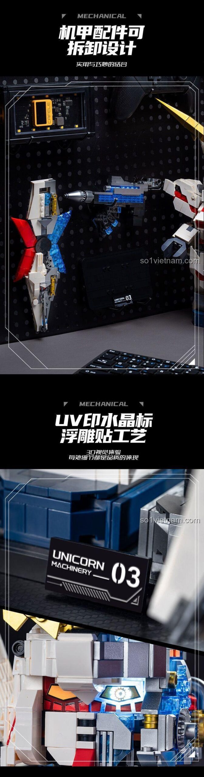 Kích thước hộp sản phẩm Robot Unicorn Machinery KuMeiGao 24012