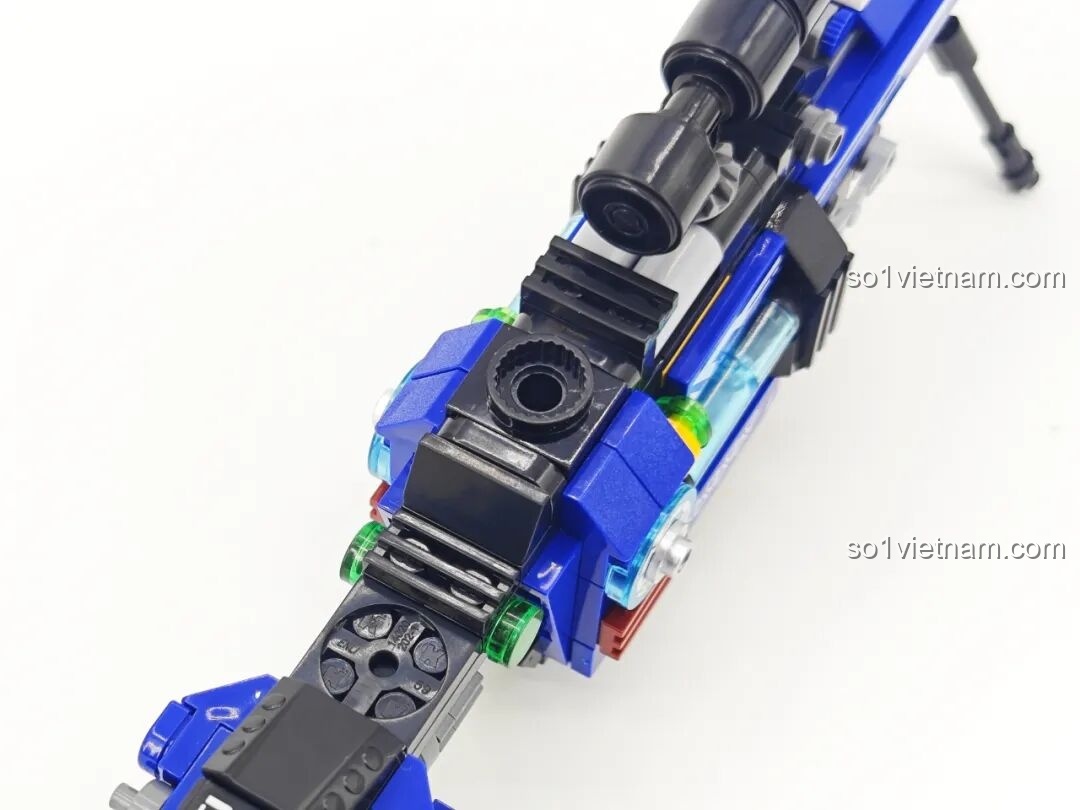 Robot Xạ Thủ Thần Súng Keeppley 23102 trong tư thế bắn nằm, súng bắn tỉa khổng lồ.
