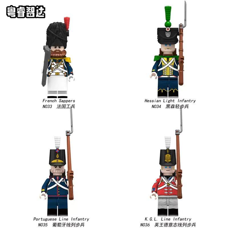 Bộ đồ chơi Rui Zhi N035 Minifigure Lính Chiến Tranh Napoléon, đồ chơi mô hình Lính Bồ Đào Nha, Lính Pháp, Lính Hesse, Lính K.G.L. cho bé trai 8 tuổi, giá tốt.