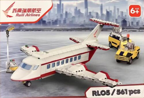 Bộ lắp ghép máy bay Ruili Airlines RL05 561 mảnh, đồ chơi mô hình máy bay chở khách, đồ chơi xây dựng cho bé 6 tuổi, đồ chơi giáo dục STEM, quà tặng sinh nhật ý nghĩa