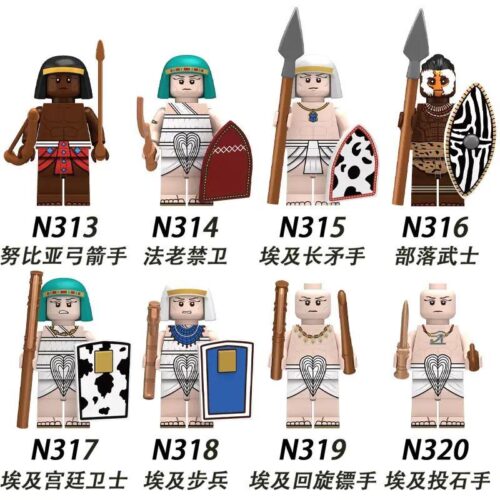 Đồ chơi mô hình Cung thủ Nubian Ruizhi N313, minifigure lịch sử Ai Cập cổ đại giá rẻ cho bé trai 6 tuổi.