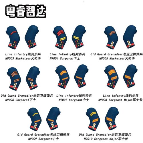 Bộ đồ chơi Tay lính Pháp Trung sĩ trưởng Ruizhi N9010 chi tiết quân hàm, thiết kế chuẩn lịch sử cho bé trai 8 tuổi giá tốt