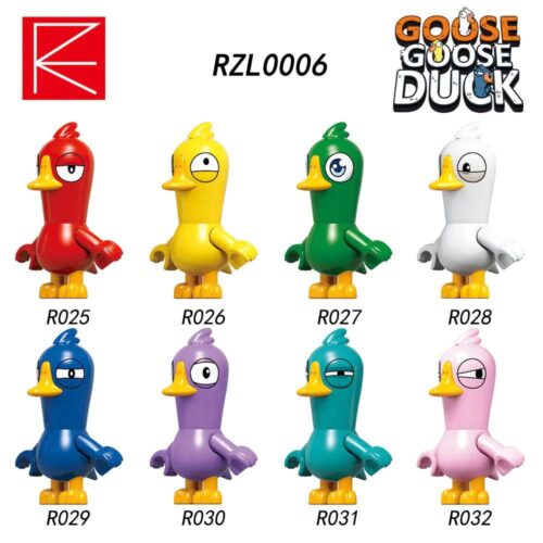 Minifigure Goose Goose Duck R028 màu trắng của RZL BRICKS. Đồ chơi mô hình nhân vật game giá rẻ cho bé 6 tuổi.