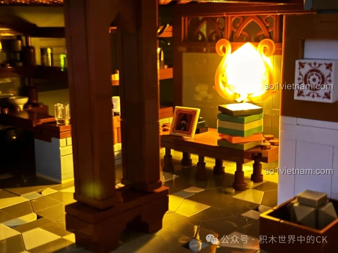 Cận cảnh các cuốn sách trên kệ của JIESTAR 57016 Thư viện Châu Âu được chiếu sáng bởi đèn LED.