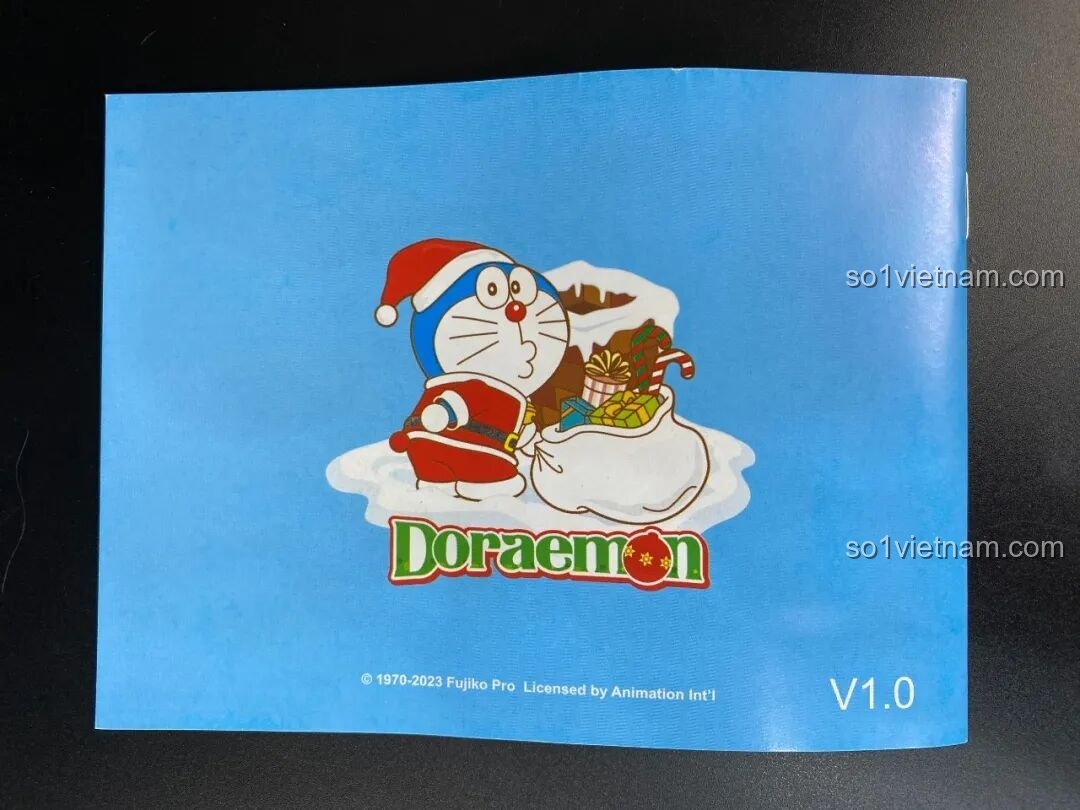 Sách hướng dẫn lắp ráp của bộ Keeppley Doraemon K20414, giúp người chơi dễ dàng tạo hình nhân vật.