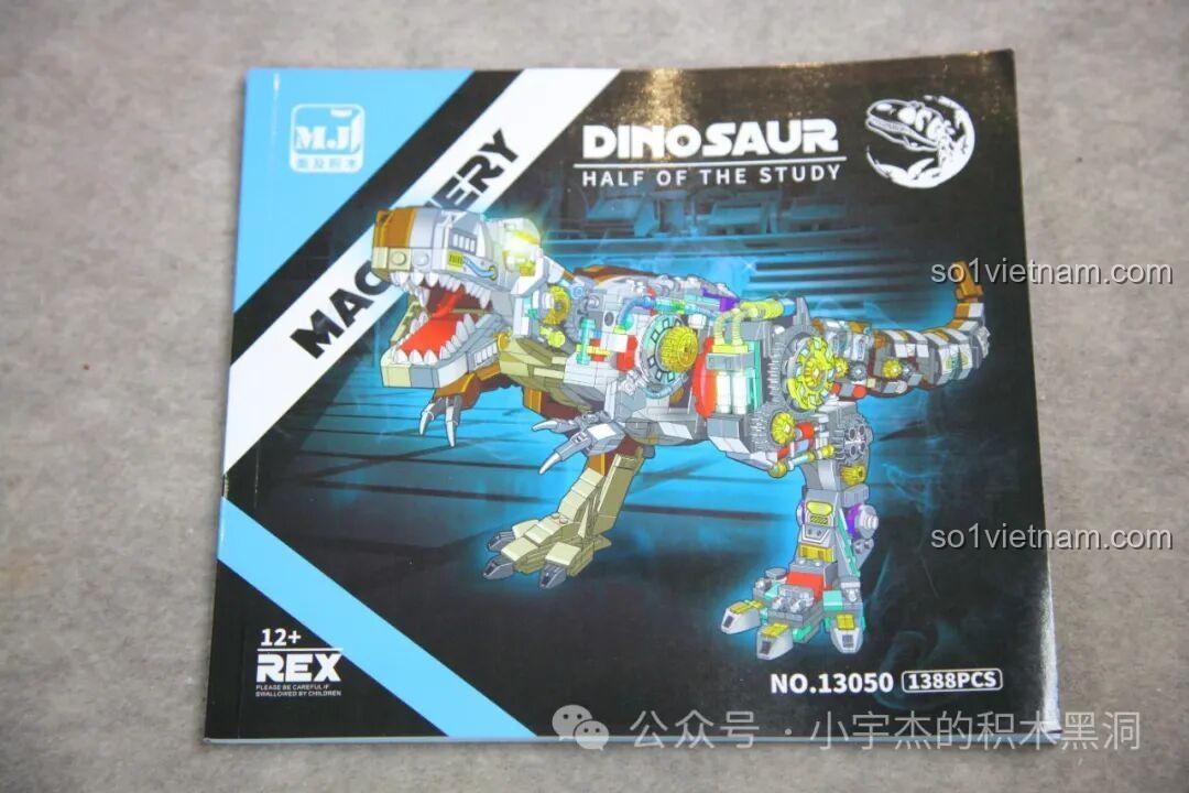 Sách hướng dẫn lắp ráp chi tiết của bộ đồ chơi mô hình Khủng long máy T-Rex 13050.