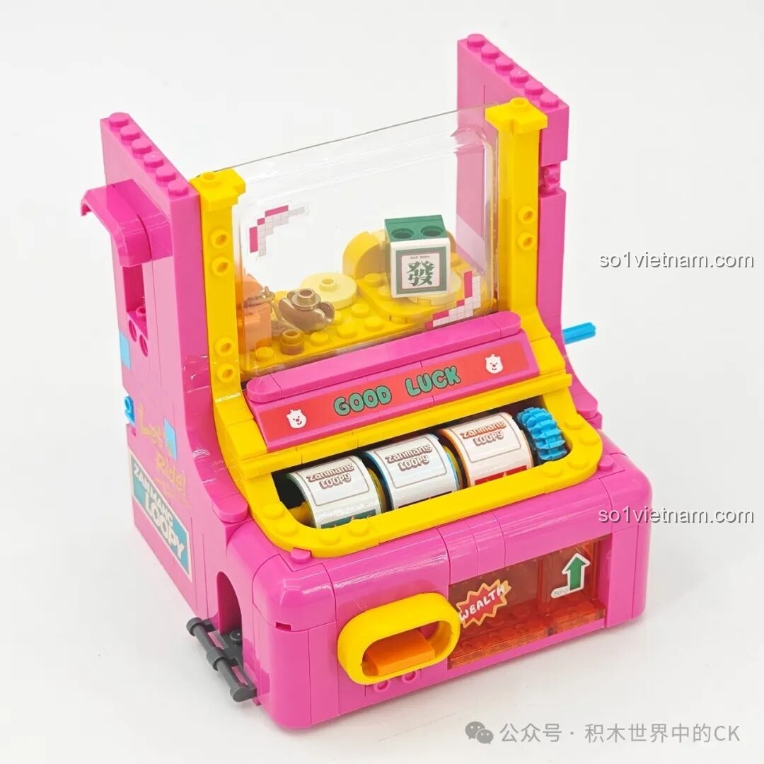 Sách hướng dẫn và các tờ sticker của bộ lắp ráp TOP TOY Loopy TC2330 chủ đề Máy Kéo Vàng cho trẻ trên 8 tuổi.