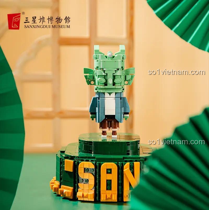 Cận cảnh bộ lắp ghép Văn hóa Tam Tinh Đôi Sanxingdui Museum, món quà giáo dục độc đáo cho trẻ em.