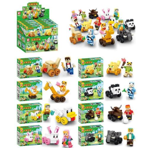 SEMBO 1908 Xe cẩu mini Pixel dễ thương - Bộ lắp ghép 47 chi tiết cho bé trai 6 tuổi