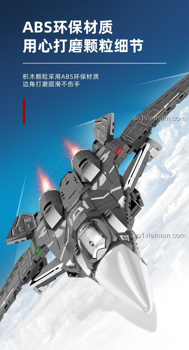 SEMBO 202192 Máy bay chiến đấu đa năng thế hệ mới, bộ đồ chơi máy bay chiến đấu, đồ chơi xây dựng máy bay quân sự, đồ chơi lắp ghép máy bay chiến đấu thế hệ mới có giá đỡ trưng bày