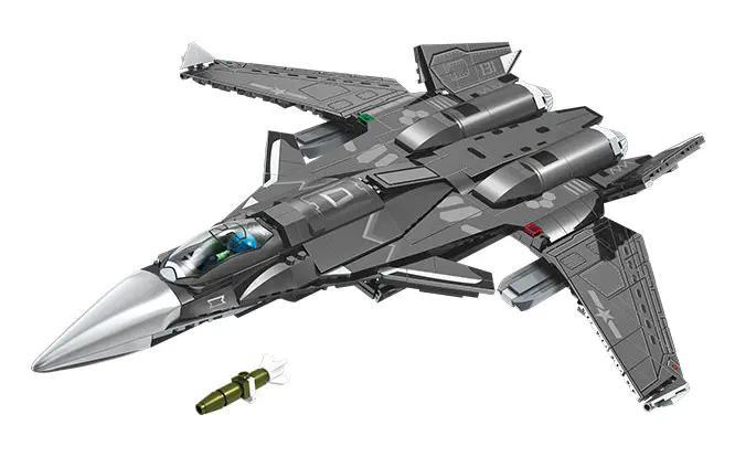 SEMBO 202192 Máy bay chiến đấu đa năng thế hệ mới, bộ đồ chơi máy bay chiến đấu, đồ chơi xây dựng máy bay quân sự, đồ chơi lắp ghép máy bay chiến đấu thế hệ mới cho bé trai 6 tuổi