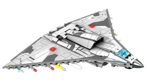 SEMBO 202276 Máy bay chiến đấu thế hệ thứ 6 J-36, bộ đồ chơi máy bay quân sự cho bé trai 6 tuổi, giá tốt