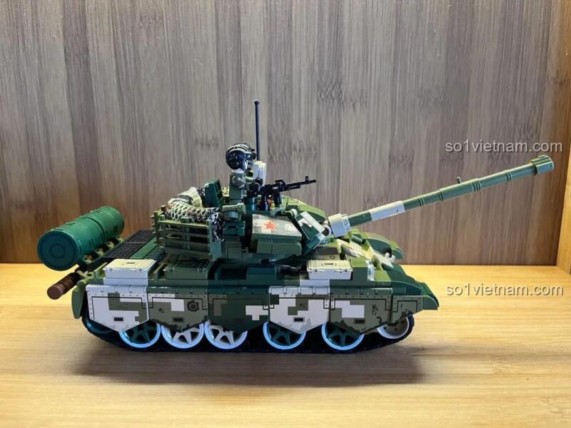 SEMBO 203166 Mô hình xe tăng ZTZ-59D dài 30cm, bộ đồ chơi quân sự cho bé trai 6 tuổi, có thể bắn đạn nhựa, tháp pháo xoay, giá tốt