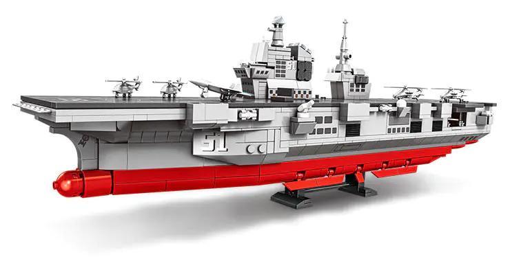 SEMBO 208132 Tàu tấn công đổ bộ Type 076 Mô hình tàu chiến, 843 mảnh, đồ chơi xây dựng cho bé trai 6 tuổi