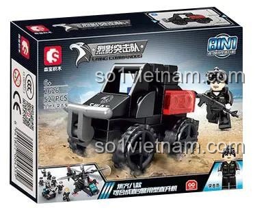 SEMBO 2626 Trực thăng Cảnh sát SWAT lắp ráp 8 mẫu