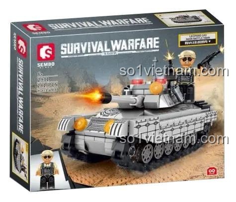 Mặt trước hộp sản phẩm SEMBO 2931 Xe tăng chiến đấu chủ lực Leopard 1A3