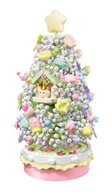 SEMBO 605034 Hộp Nhạc Cây Thông Giáng Sinh Ngọt Ngào Bộ Lắp Ghép Mini Block 1365 Mảnh